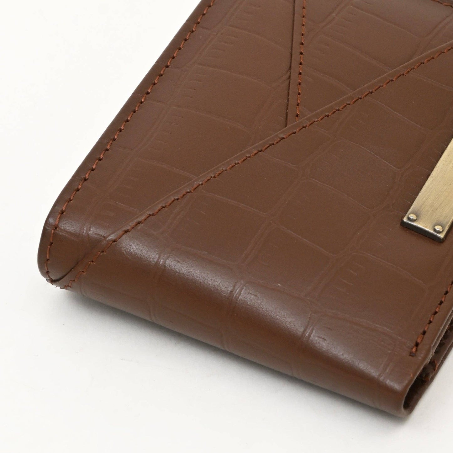 Leather Wallet Stylish Brown Croc-Embossed Men’s Wallet