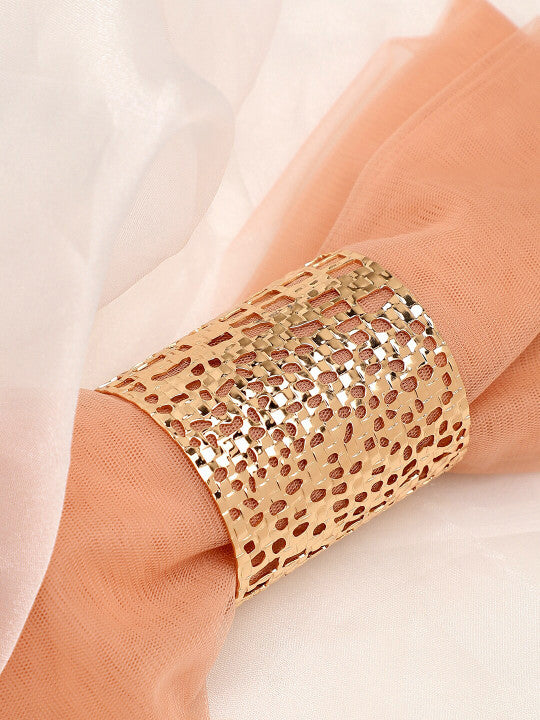 Handcrafted Wraparound Bracelet – Gold-Plated Alloy