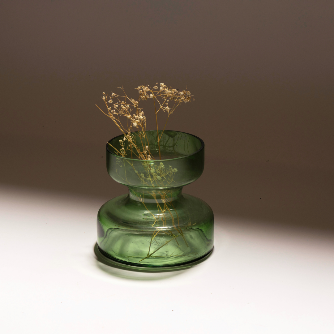 Vase | Handblown Glass Sage Tinted Handcrafted | Green