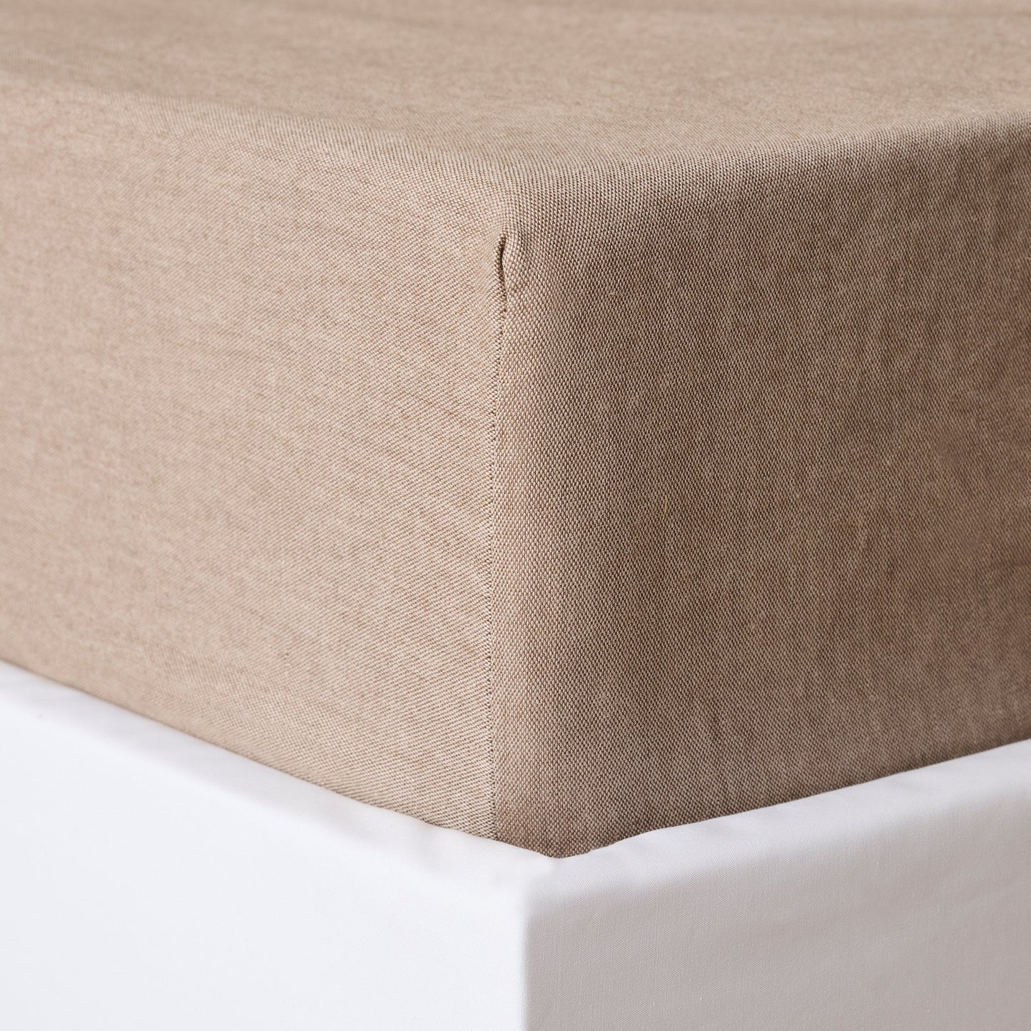 Bedsheet | Cotton Bamboo Dual-tone Effect | Roasted Walnut With 2 Pillow Shams