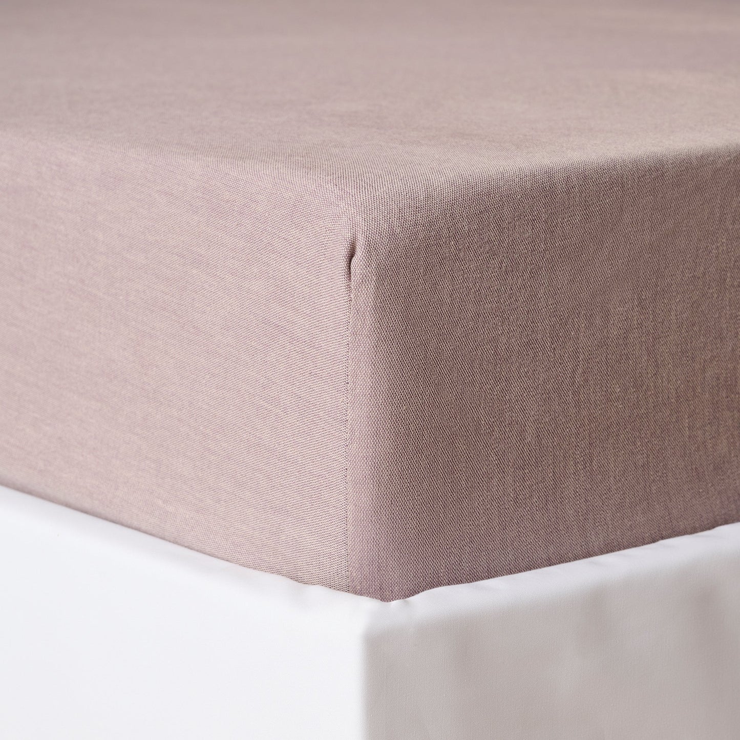 Bedsheet | Cotton Bamboo Chambray Dual-Tone | Dusty Amethyst With 2 Pillow Shams