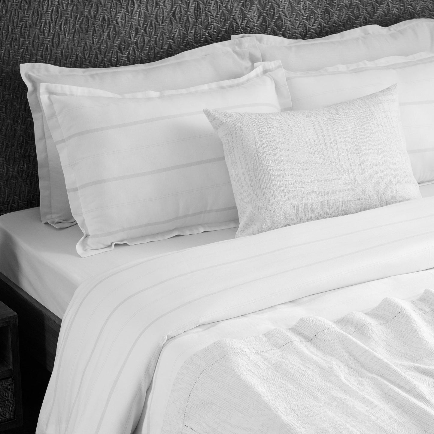 Comforter | Cotton Bamboo Chambray | Sand Stripe Double & Single Size  | With 2 Pillow Shams