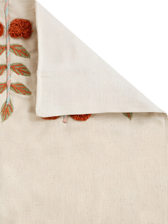 Embroidered Cotton Table Runner – Decorative Dining Linen – Artisan Collection