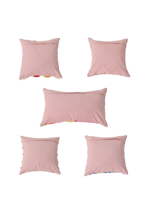 Set of 5 - Botanical Pattern Decorative Cushion Covers – Premium Cotton – 40x40cm