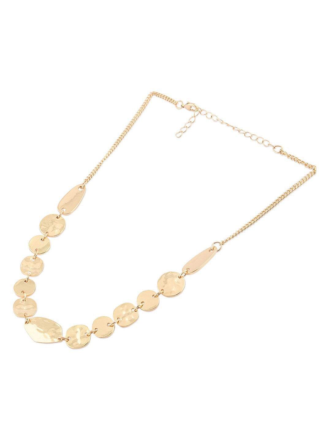 Gold-Plated Chain & Studded Earrings Set – Jewellery Accessory – Gold-Toned Alloy – Studded Detail