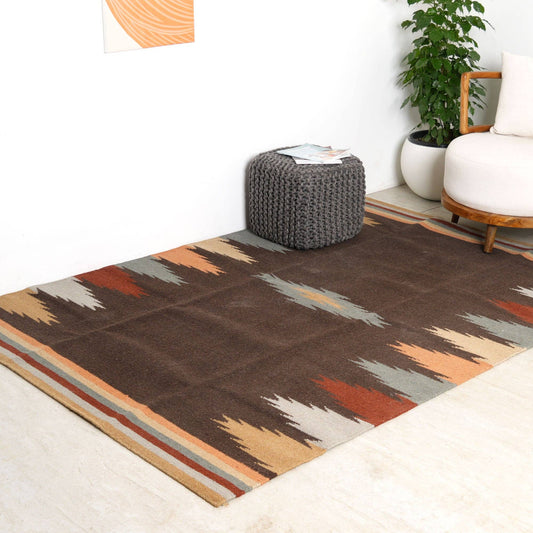Handwoven Kilim Rug – Artisan Geometric Flatweave