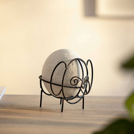 Sustainable Ecomix Elephant Sculpture with Iron Feet