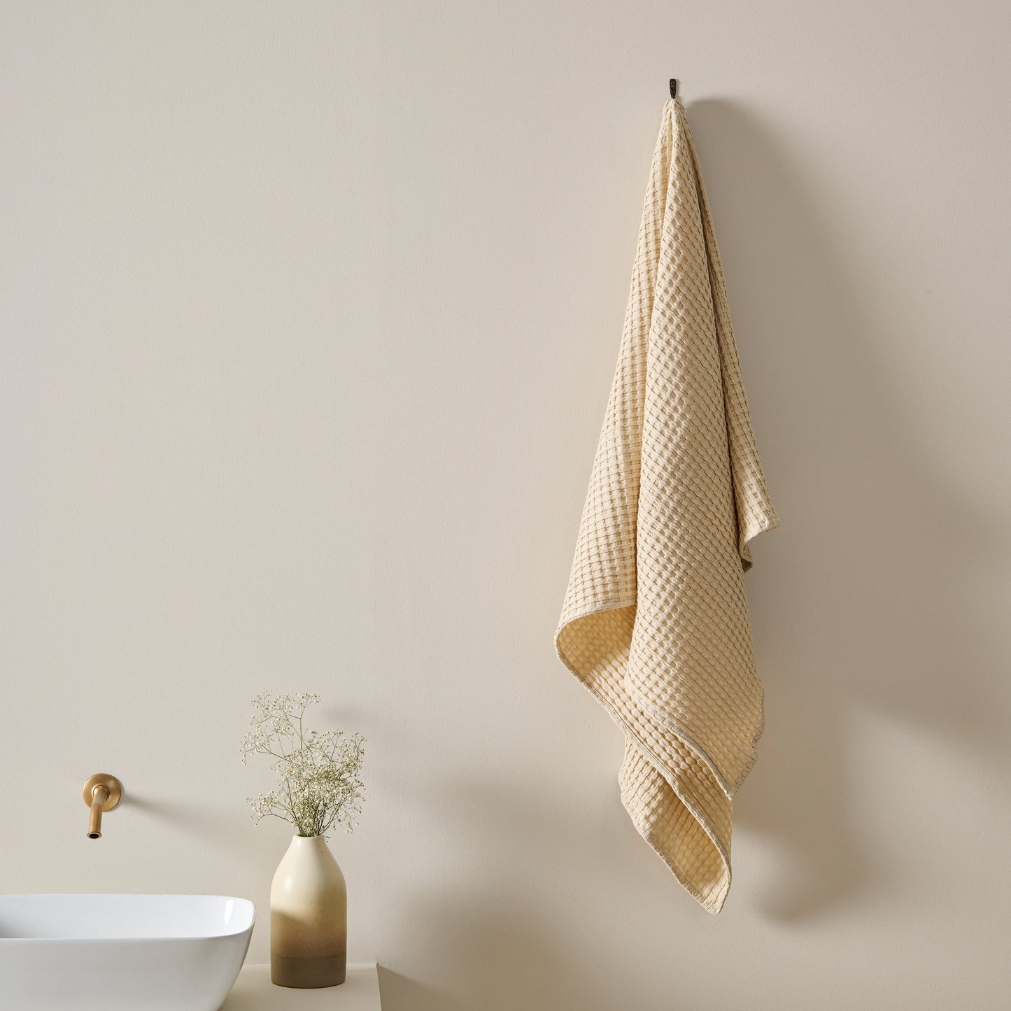 Chalk | Cotton | Waffle | Bath Towel