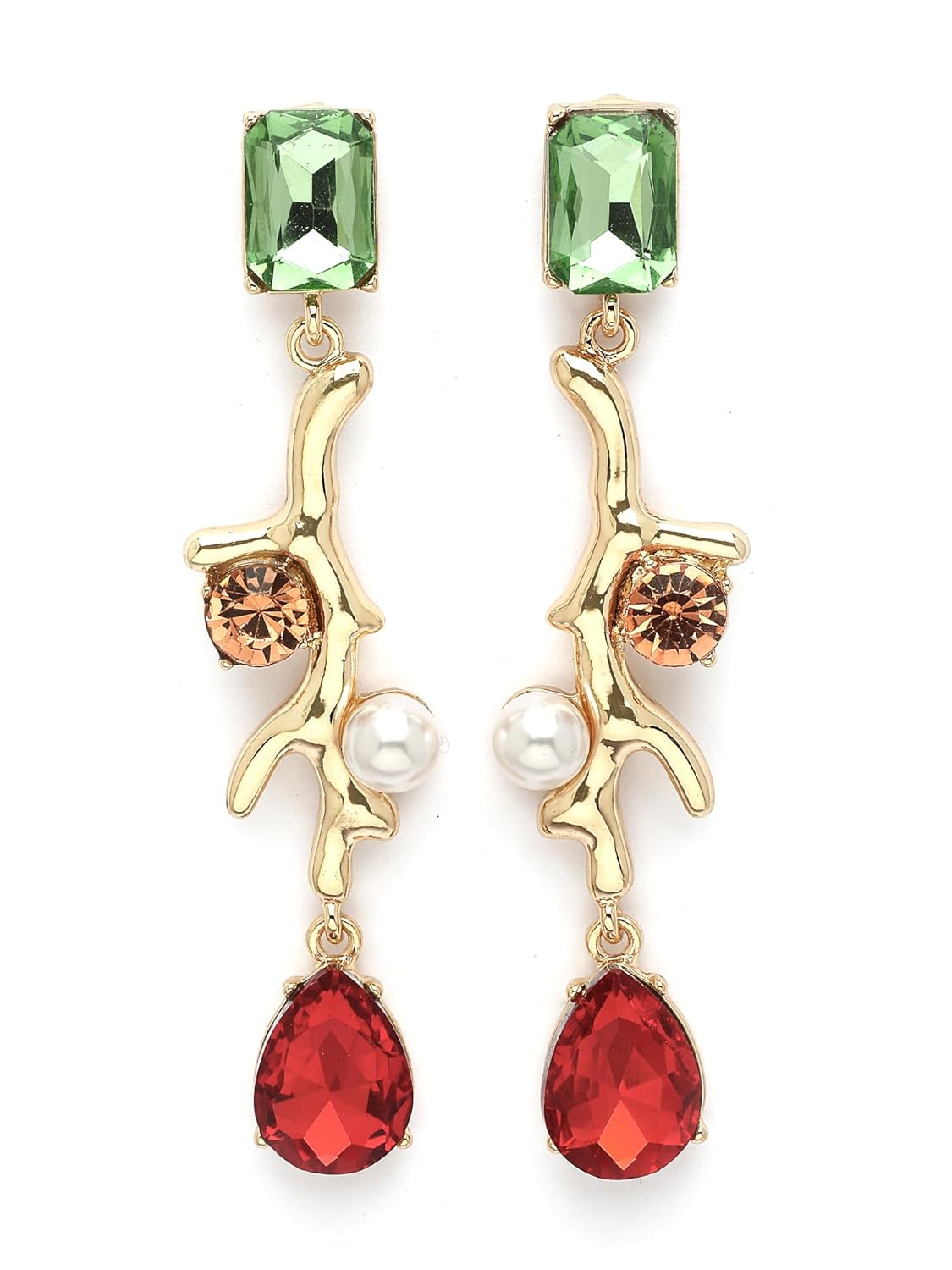 Contemporary Drop Earrings – Gold-Plated Fashion Jewellery – Women's Retail Accessories