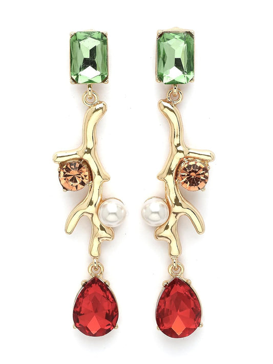 Contemporary Drop Earrings – Gold-Plated Fashion Jewellery – Women's Retail Accessories