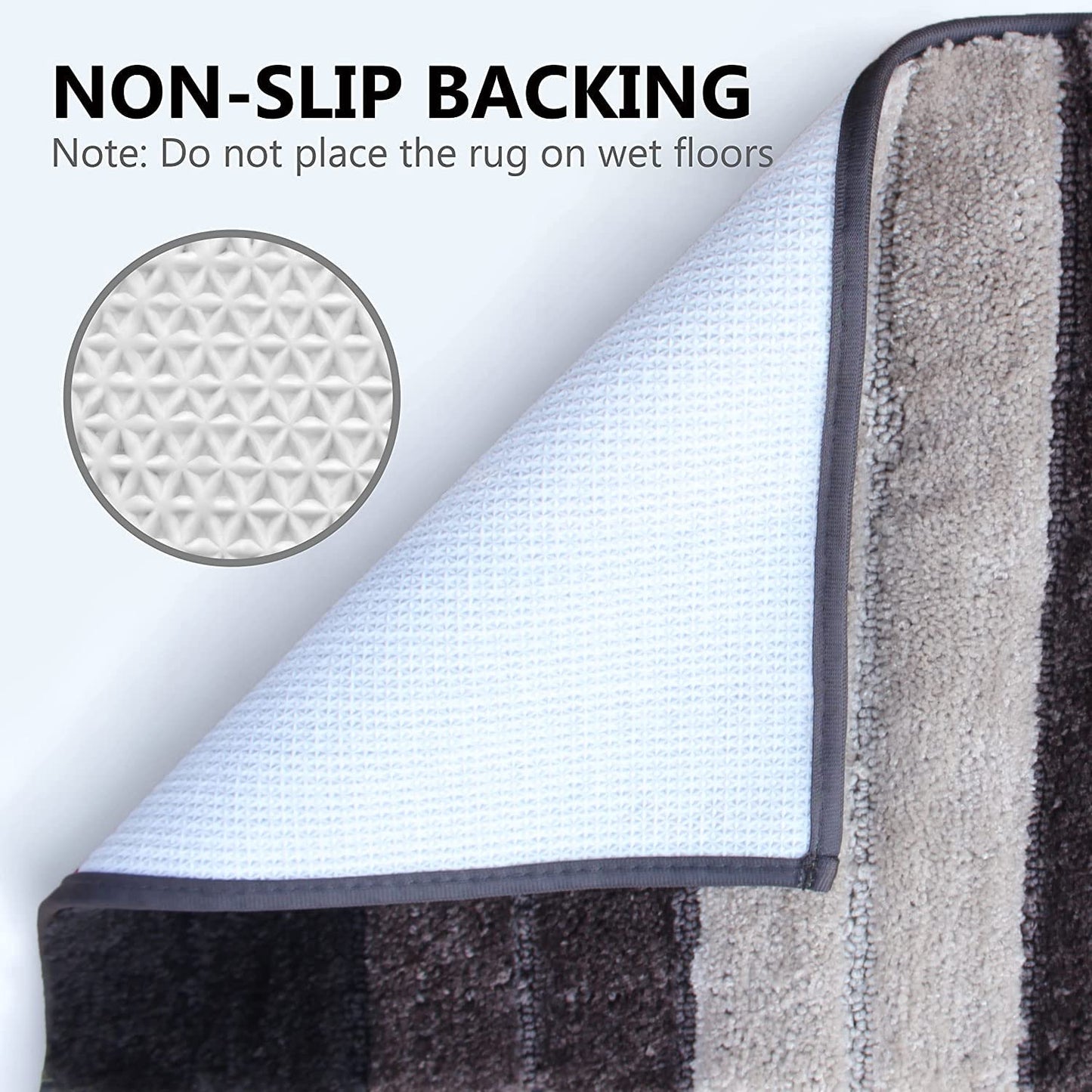 Luxury Soft Microfiber Bath Mat, Anti-Slip & Ultra Absorbent, 40x60 Cm Rectangular | Skid Resistant, Washable Bathroom Mat