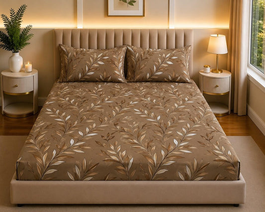 Bedsheet | Fitted Polycotton 310TC Deep Pocket | King Size, Set Of 3