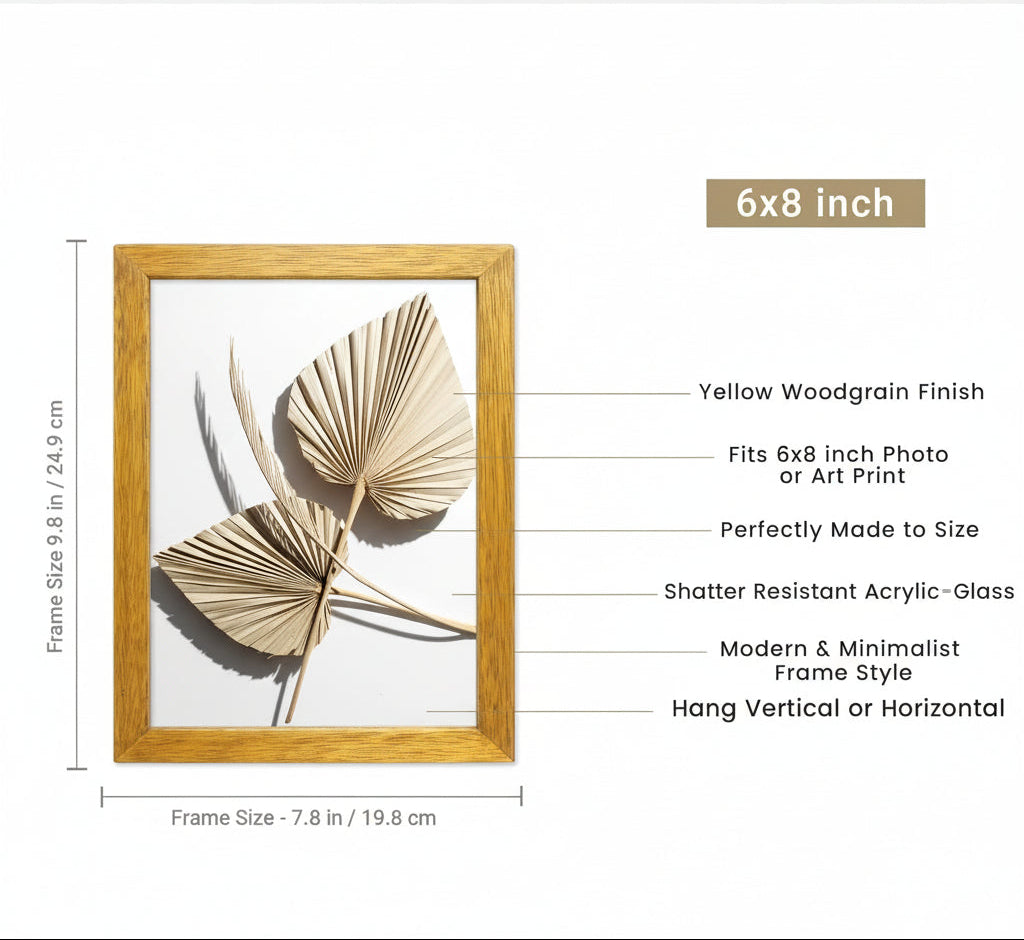 Red Cedar Woodgrain Photo Frame – Moisture Resistant – 6x8 inch