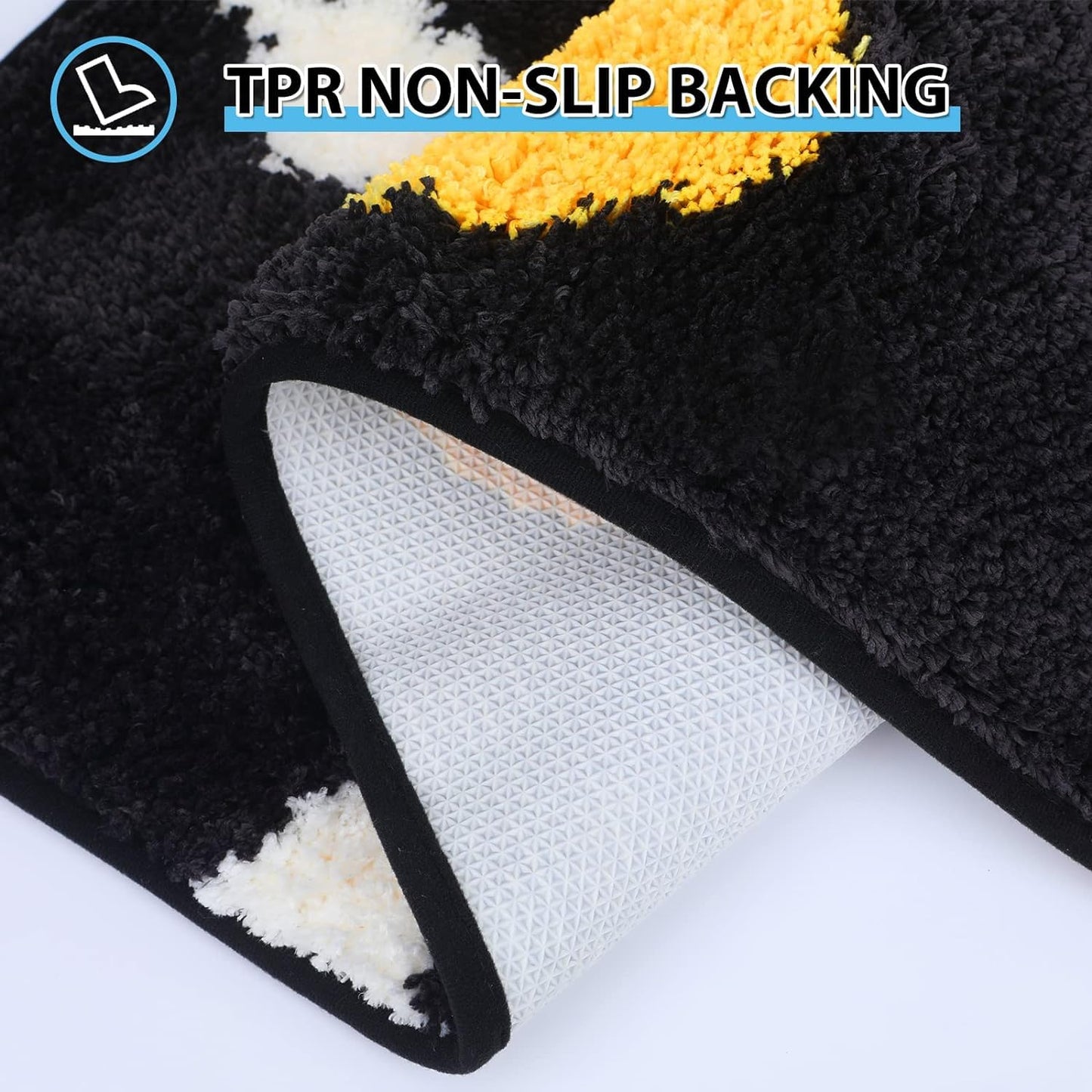 Cute Abstract Non-Slip Washable Bath Mat Rugs 16x24 & 20x32 inch | Quick Dry Floor Mat, Home Decor