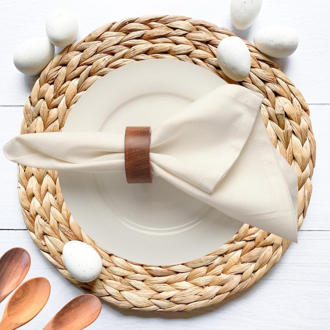 Wooden Napkin Rings – Tableware Accessories – Versatile Design – Pack of 12