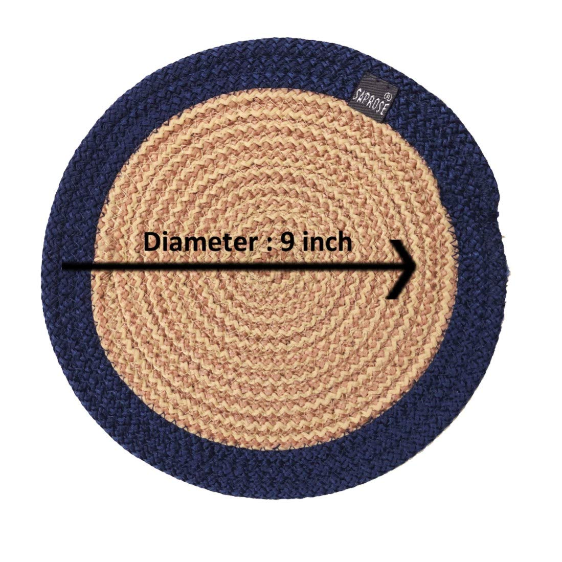 Braided Round PP Trivet Set (3 PCS, 9" Dia) | Pot Mat for Dining Table, Hot Pots, Casseroles