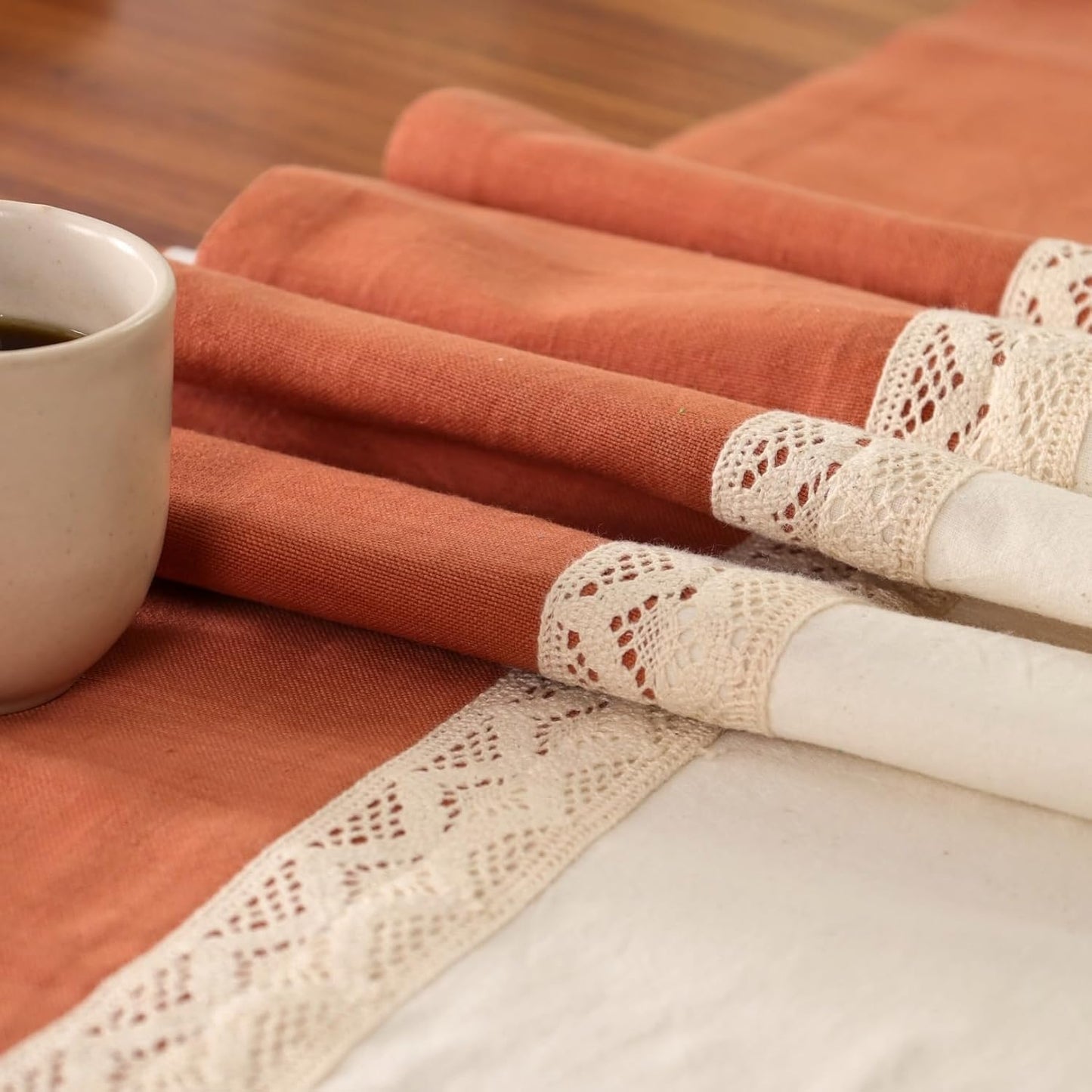 Artisan Crochet Table Linen – Dining & Console Textile – 100% Cotton Construction – 14x60 Inch Unit