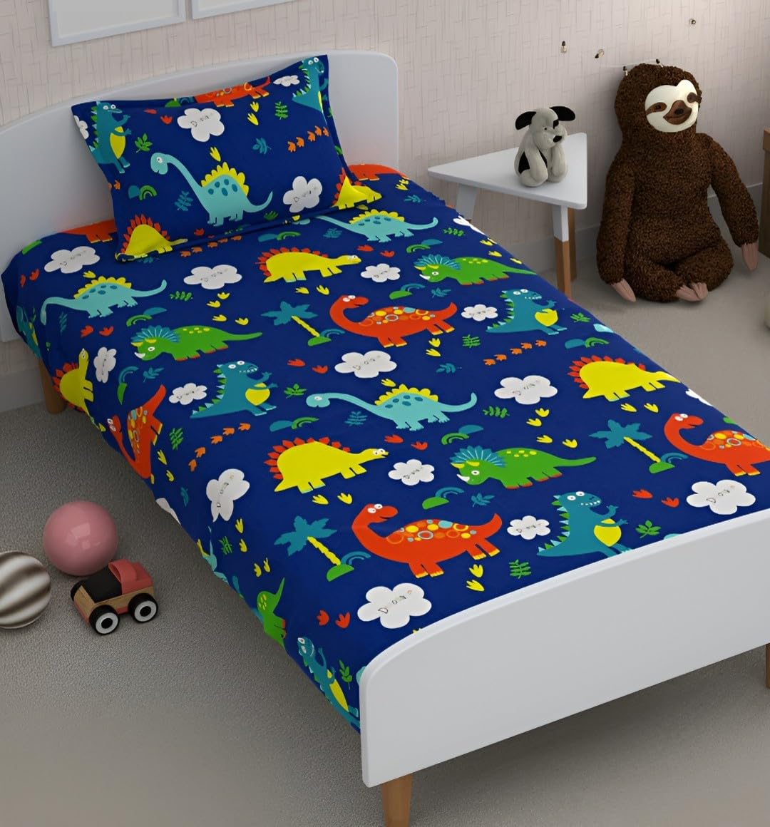 Ensemble de draps pour enfants - Microfibre infroissable - 1 personne (152 x 229 cm) avec taie d'oreiller