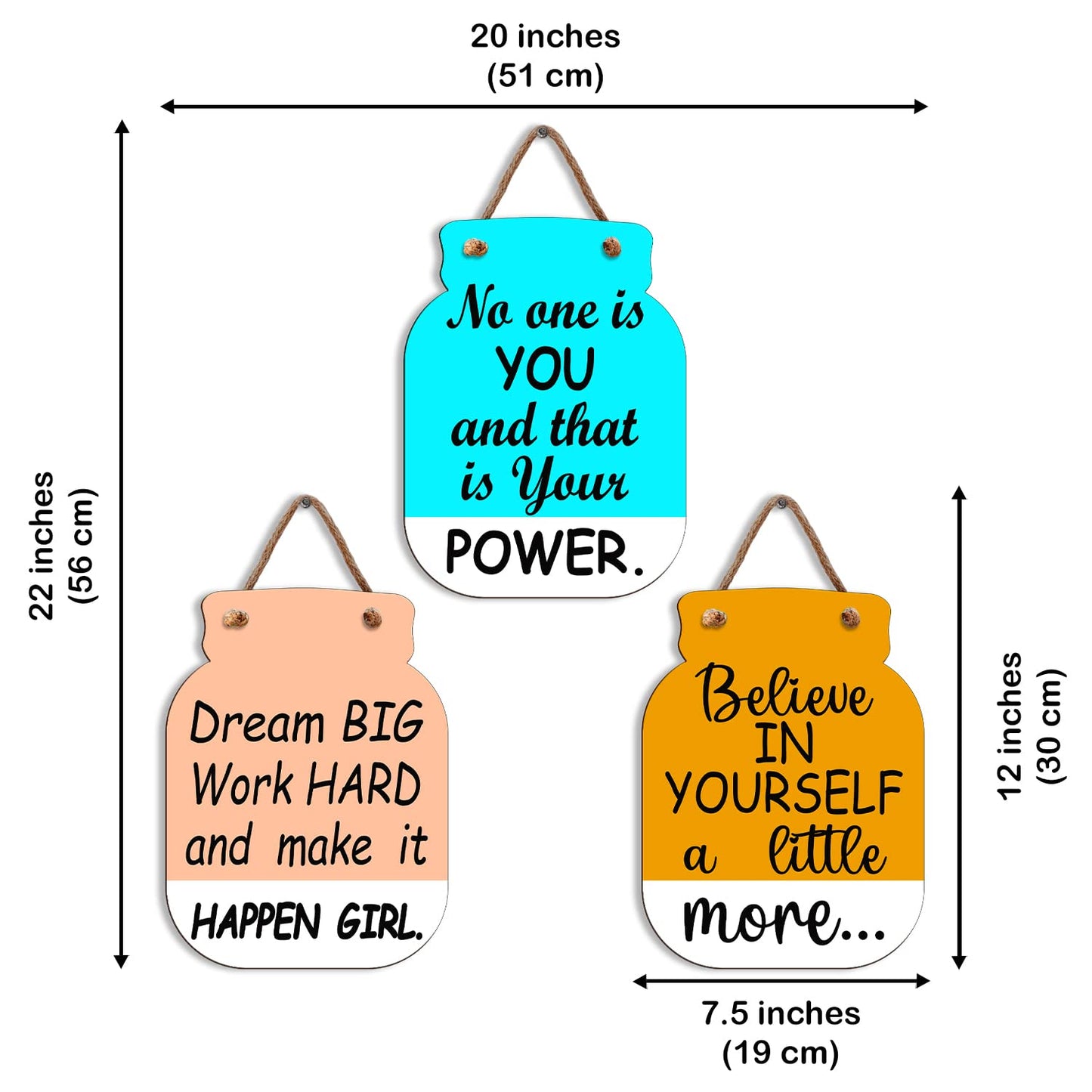 Elegant Motivational Wooden Wall Hangings for Home Decor | Living Room Wall Art & Decoration Items