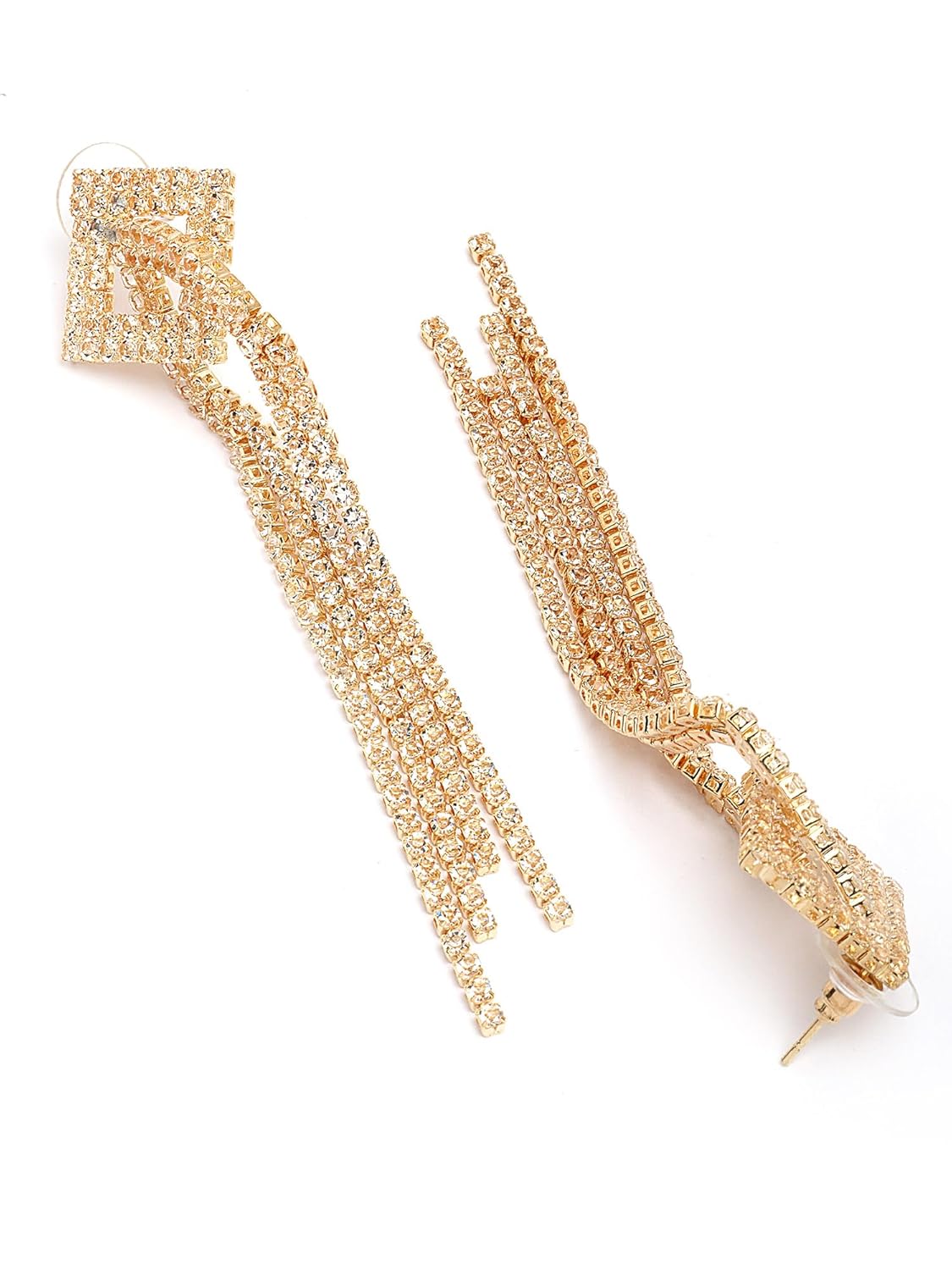 Contemporary Gold Drop Earrings – Women's Jewellery – Gold-Plated Finish – Retail Pack