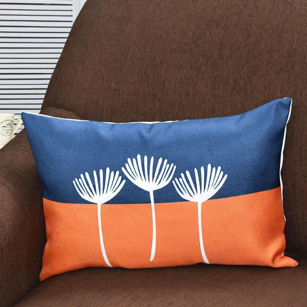 Modern Rustic Jute Canvas Cushion Covers 12x18 inch Set of 2 | Sofa, Couch, Bedroom, Living Room, Office Decor