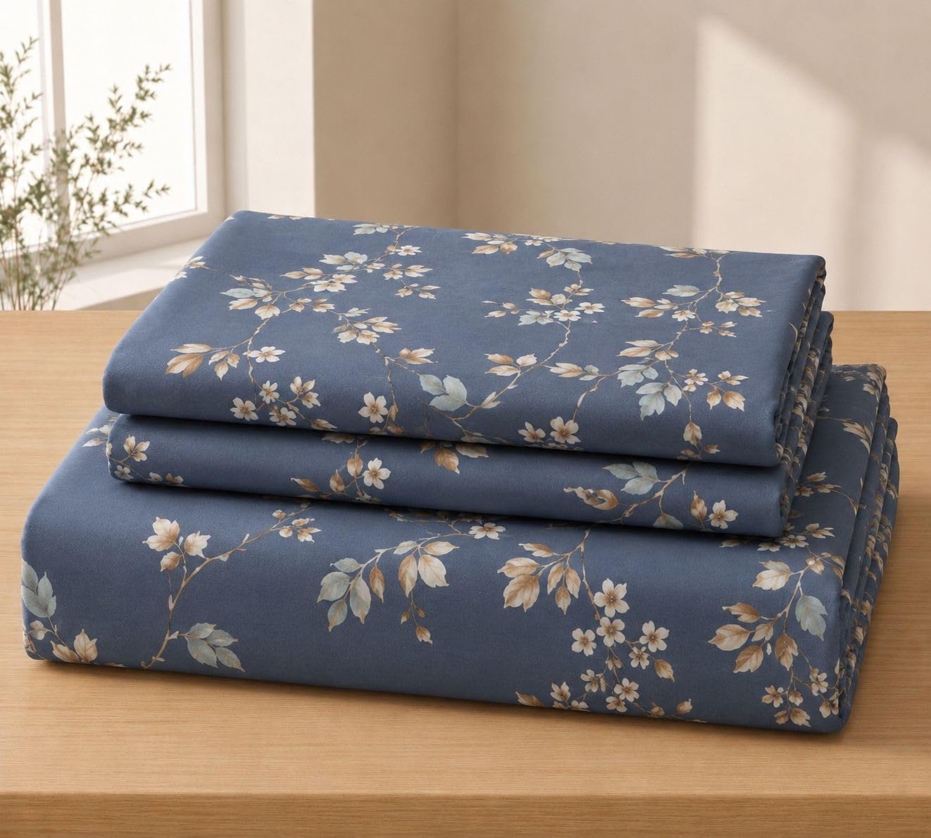 Bedsheet | Polycotton 310TC Elastic Fitted | 108x108 Inch, 3 Pc