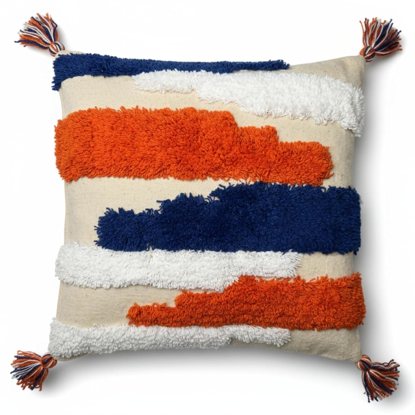 Handmade Multicolor 100% Cotton Cushion Cover 16x16 Inch | Decorative Sofa Pillow Couch Living Room