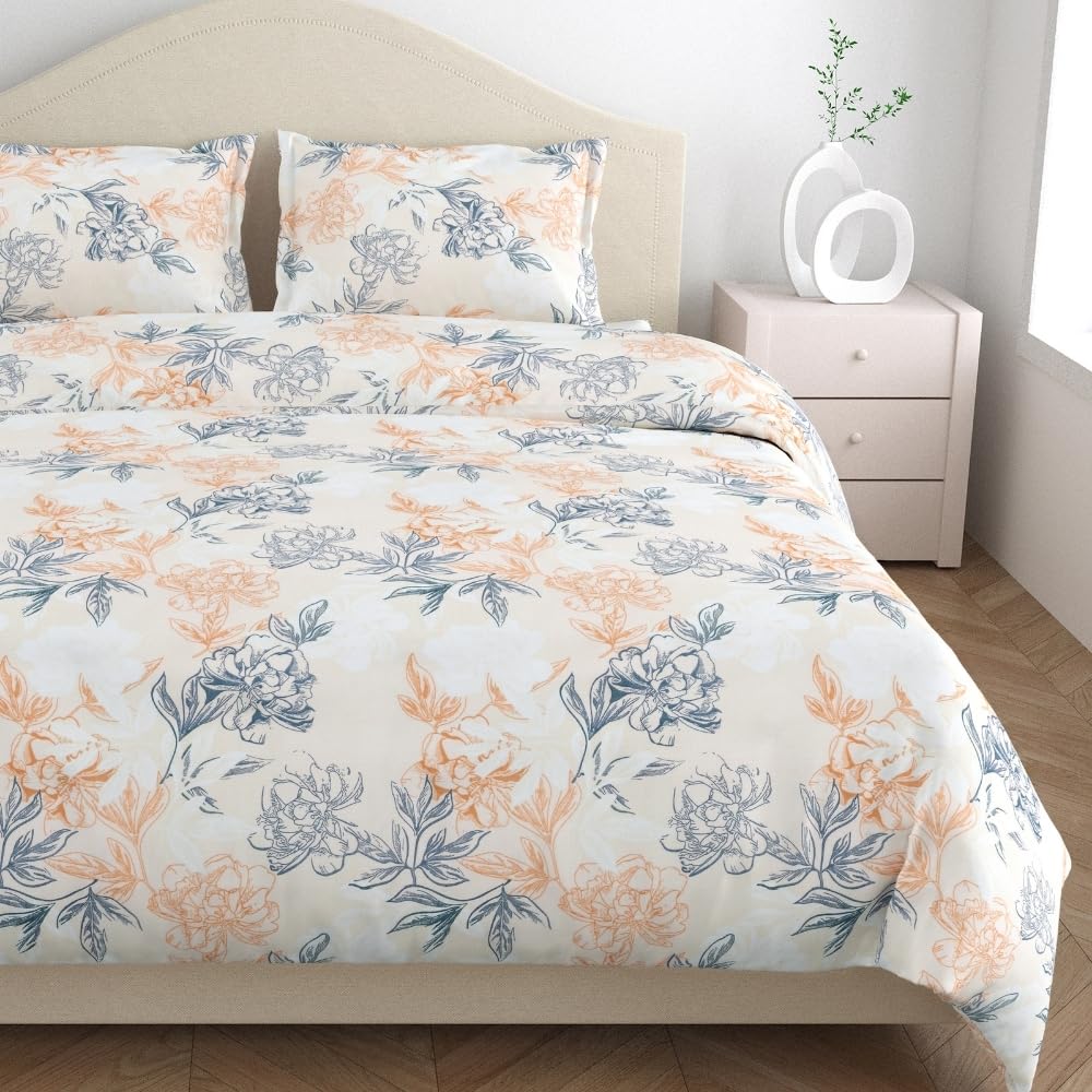 Flat Bedsheet Set - Ultrasoft Cotton - Double/Queen Size, 2 Pillow Covers