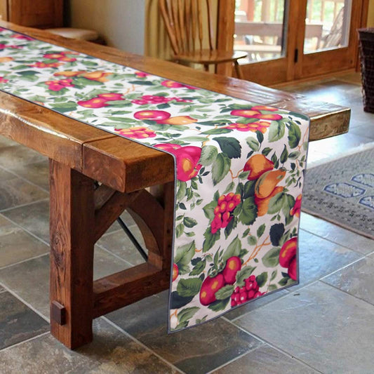 Cotton Fruit Print Table Runner, 14x72-inch | Home Decor, Gifting, Dining, Kitchen, Farmhouse