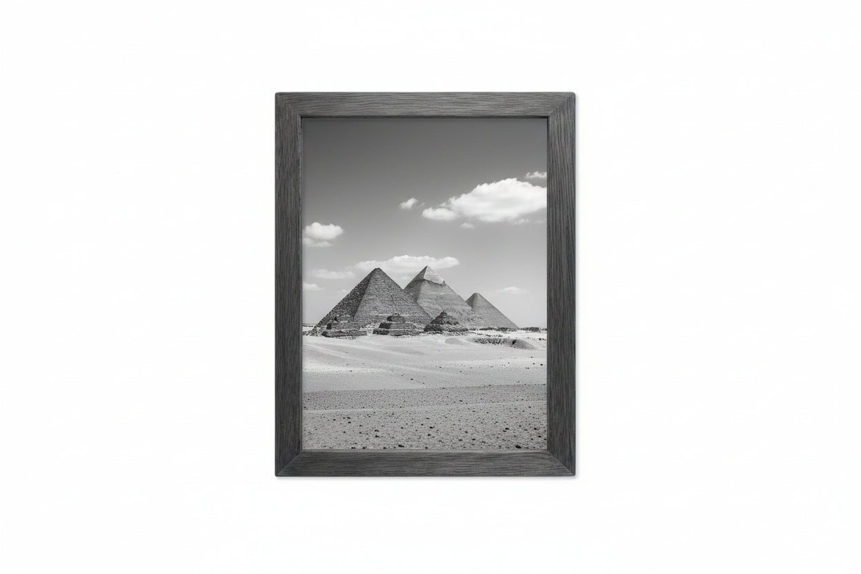 6x8 Photo Frame – Wooden Picture Frame – Black Woodgrain – Handcrafted