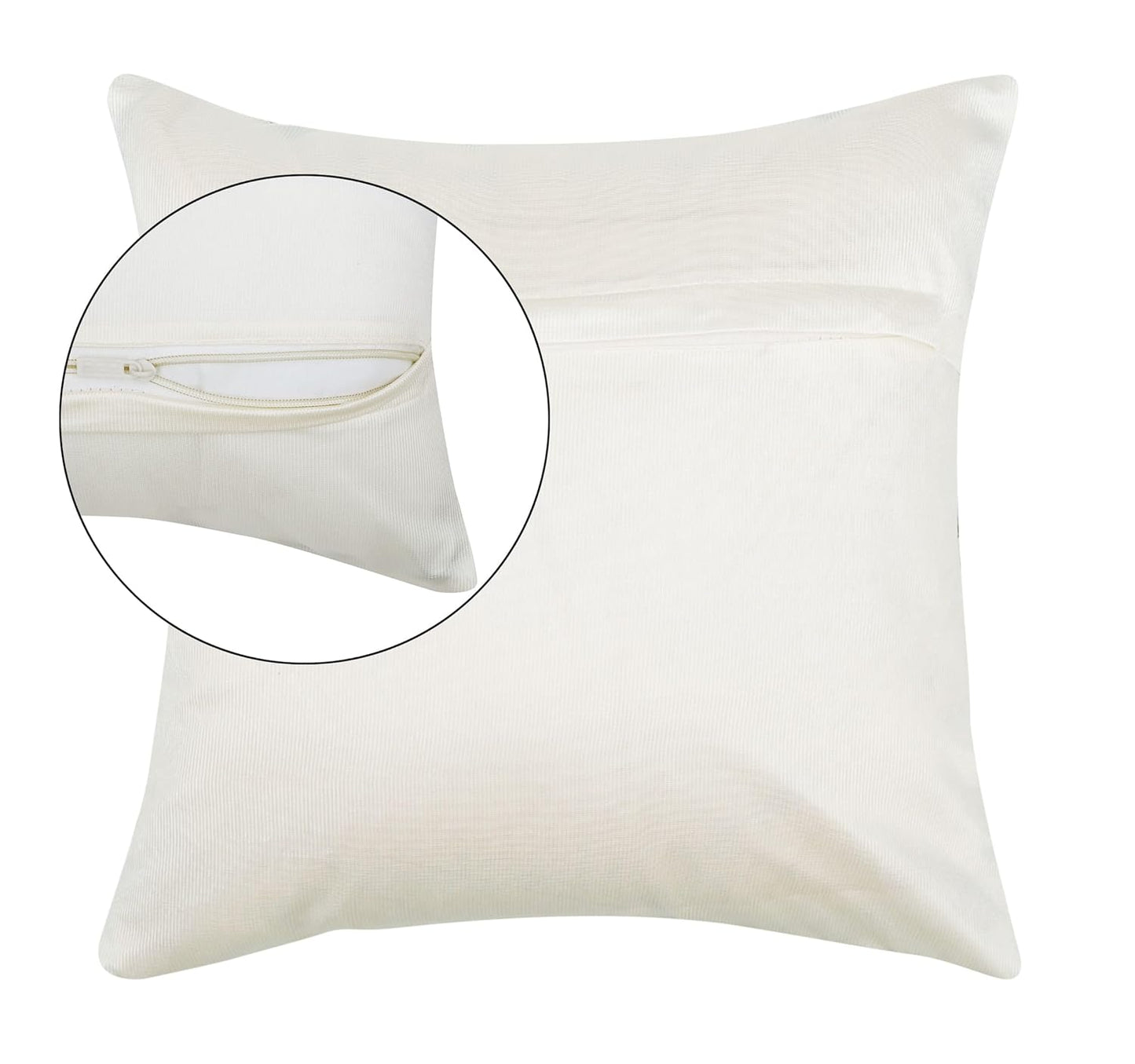 Floral Print Cushion Covers – Polycotton Blend – Invisible Zipper – 16x16 inch Set of 5