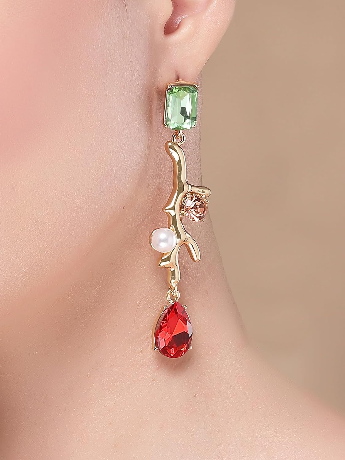 Contemporary Drop Earrings – Gold-Plated Fashion Jewellery – Women's Retail Accessories