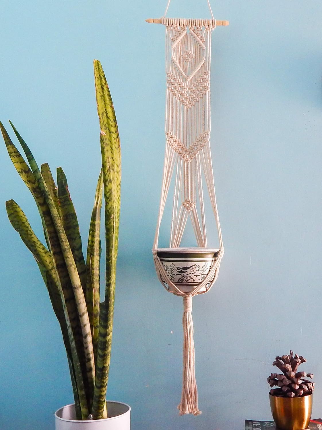 Off White Macramé Plant Hanger