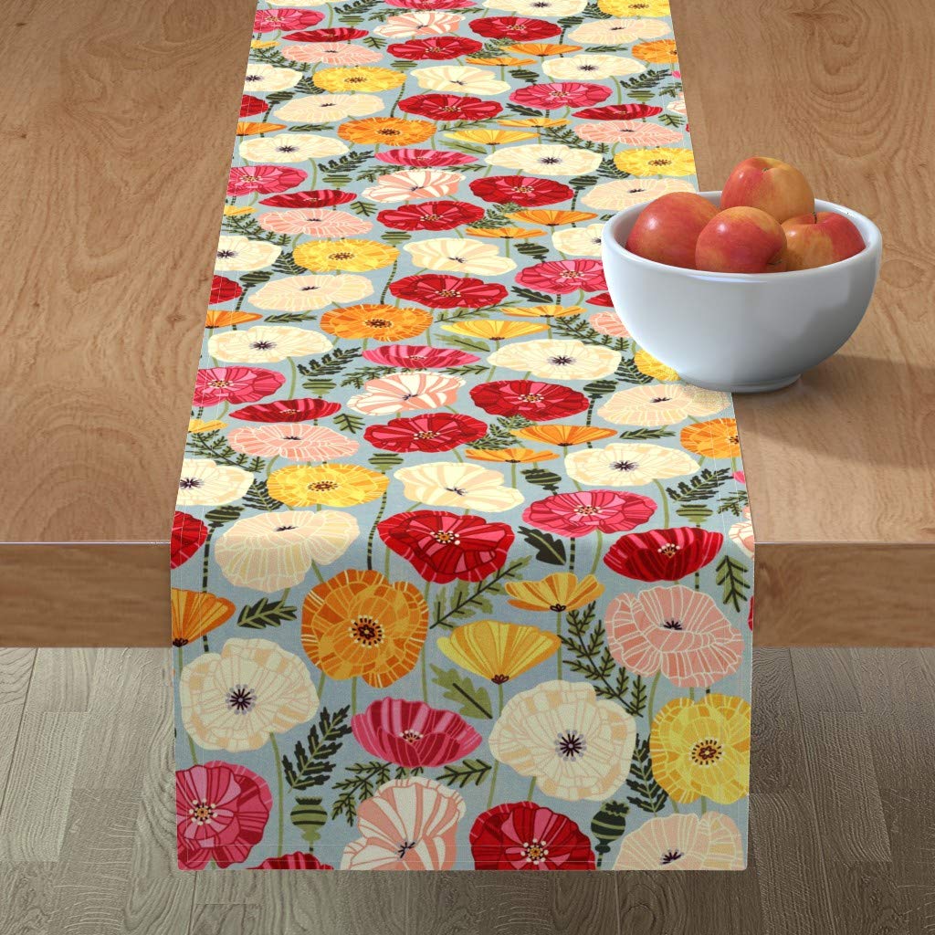 Decorative Floral Printed Hand Made Cotton Blend Table Runner 13x72 Inch 6 Seater | Dining Home Kitchen Wedding Party Decor Gift