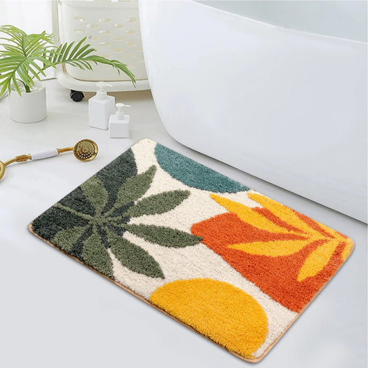 Luxurious Super Soft Anti-Skid 2000 GSM Microfiber Bath Mat 40x60 cm Pack of 1 | Absorbent Door Floor Mat for Home Bathroom Kitchen