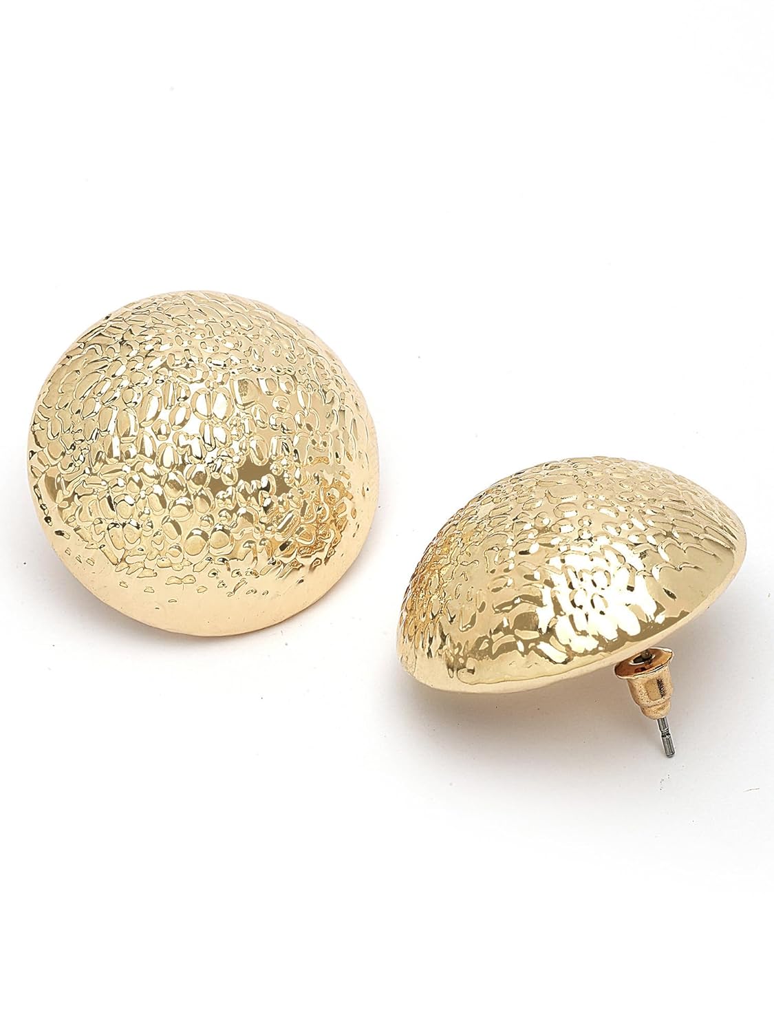 Stud Earrings – Fashion Jewellery – Gold Plated, Durable Finish – Single Pair