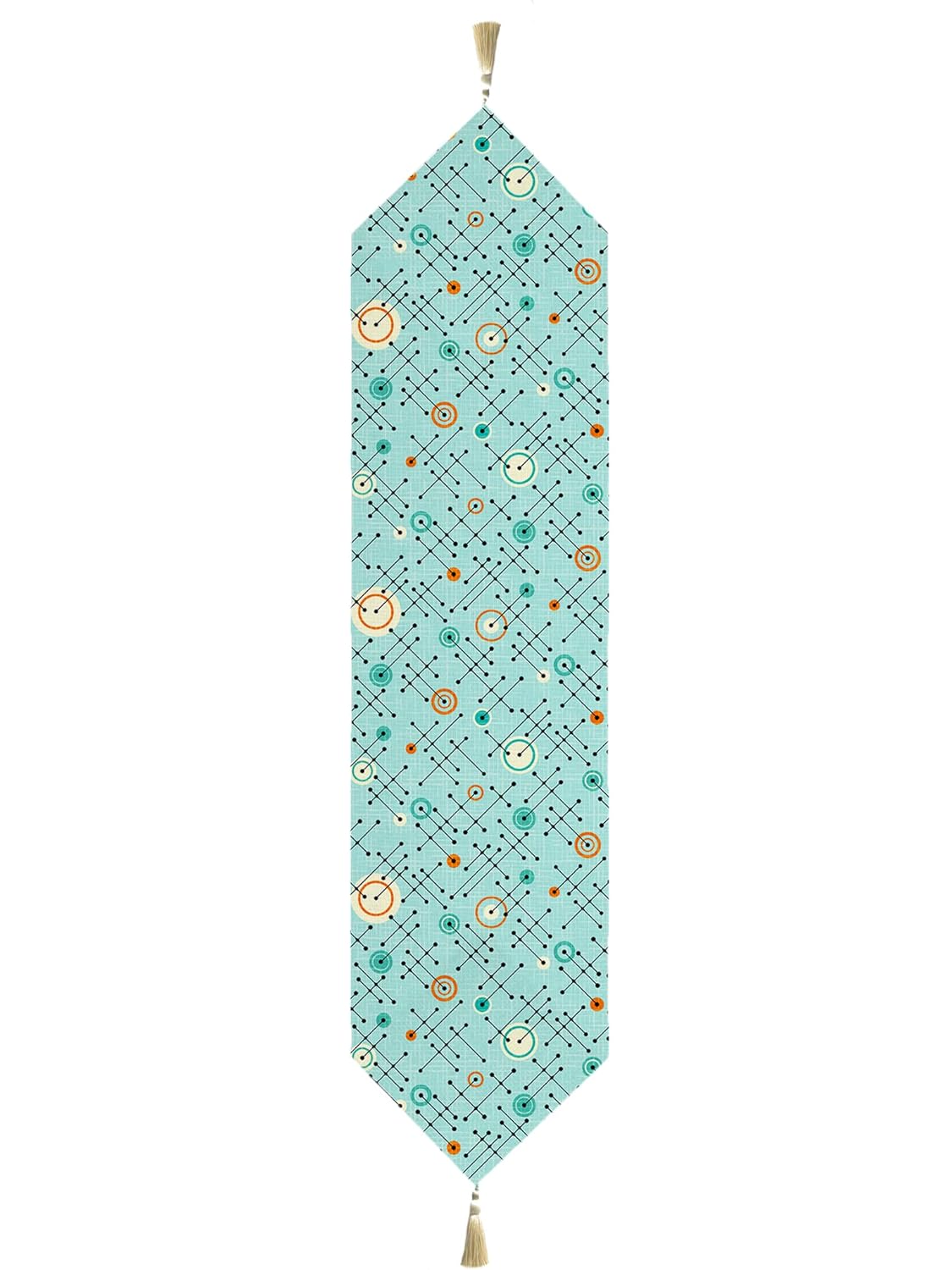 Floral Printed Poly Cotton Table & Bed Runner (13x60 Inch) with Tassel | Home Decor, Dining, Bedroom