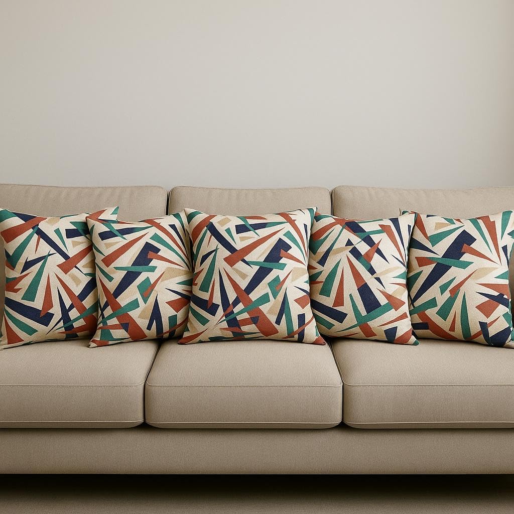 Velvet Cushion Covers – Decorative Throw Pillow Covers – Designer Printed Polyester – 20x20 Inch, Set of 3