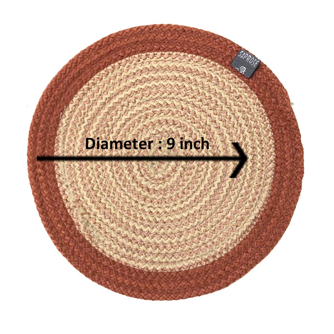 Braided Round PP Trivet Set (3 PCS, 9" Dia) | Machine Washable Pot Mat for Dining Table, Hot Pots, Casserole