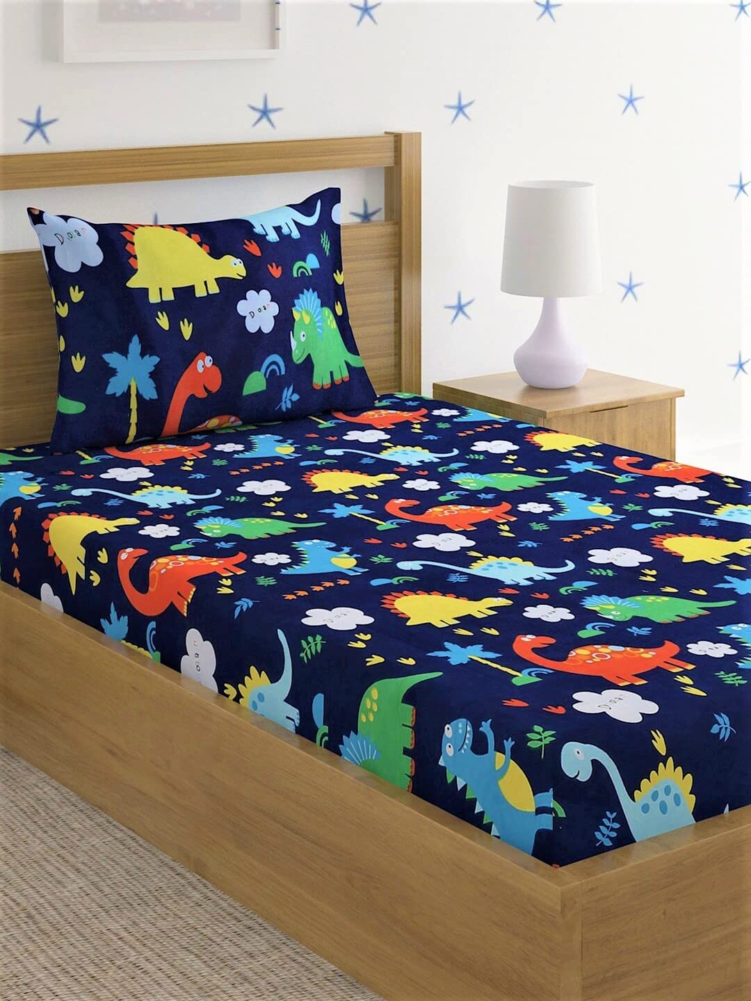 Ensemble de draps pour enfants - Microfibre infroissable - 1 personne (152 x 229 cm) avec taie d'oreiller