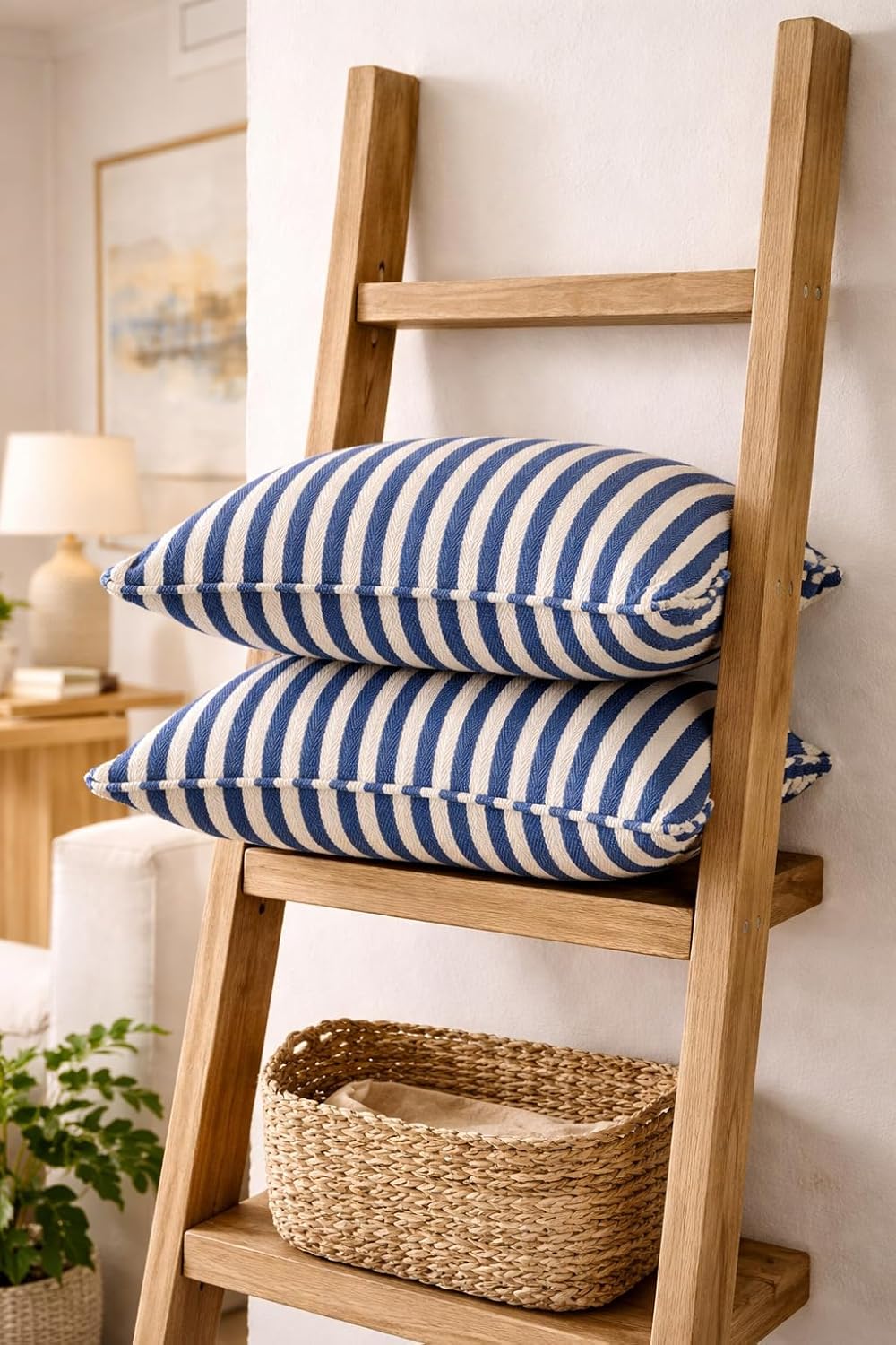 Set of 2 - Accent Pillow Slipcovers – Pure Cotton, Concealed Zipper – 16x16"