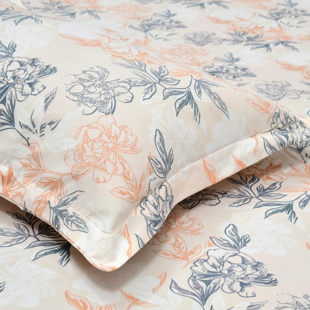 Flat Bedsheet Set - Ultrasoft Cotton - Double/Queen Size, 2 Pillow Covers