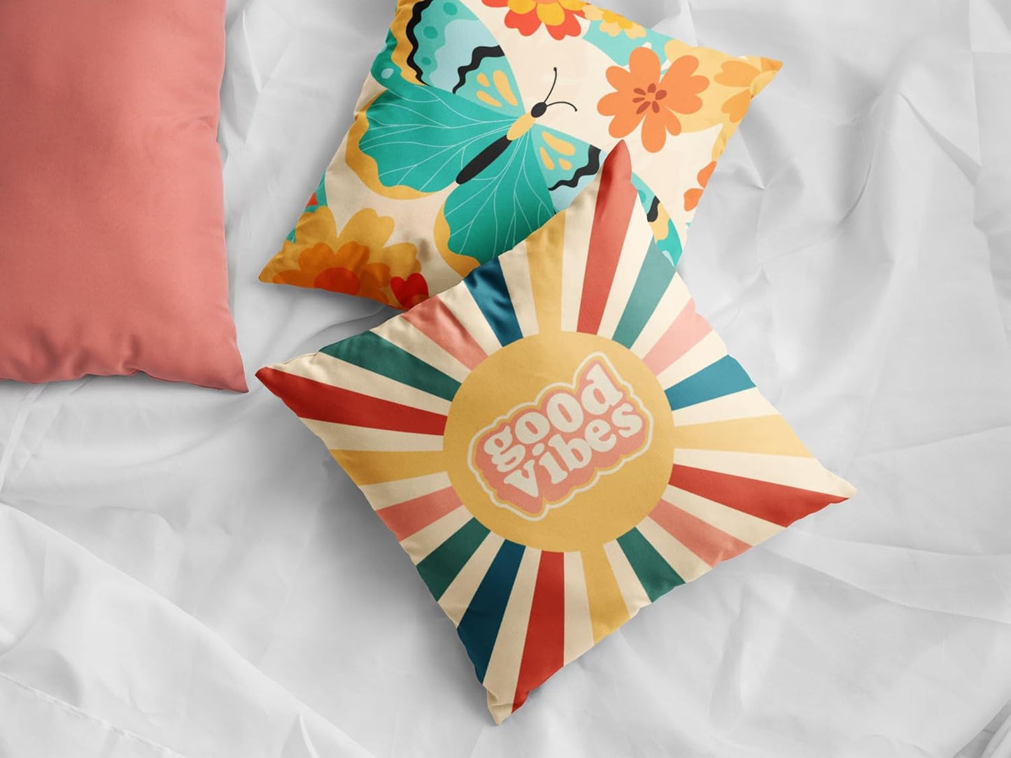 Soft Stylish Digital Print Velvet Cushion Covers 18x18 inch (Pack of 2) | Decorative Throw Pillow for Sofa, Bed, Home