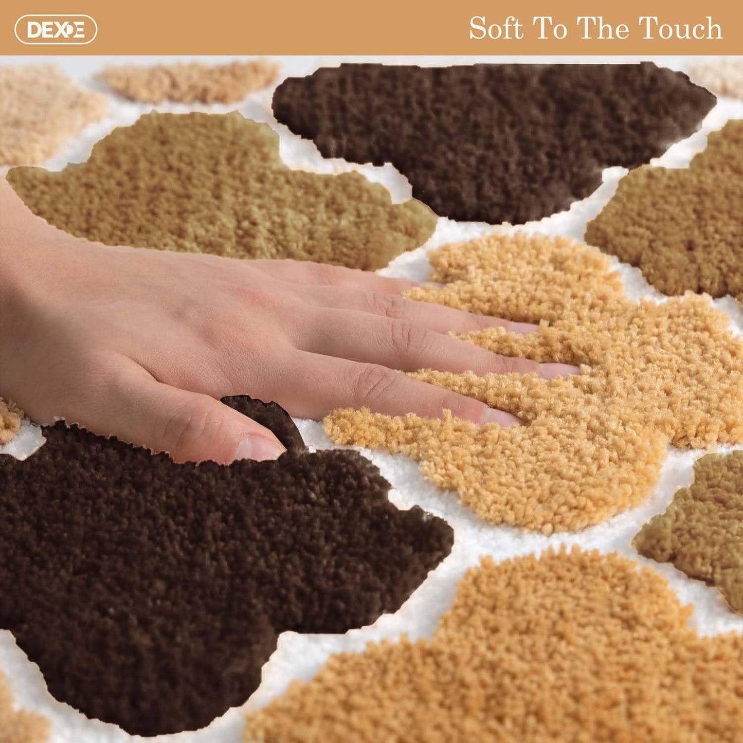 Beige Ellipse Super Soft Anti-Skid 2000 GSM Super Absorbent Microfiber Mat 40x60 cm Pack of 1 | Bathroom Kitchen Door Floor Mat