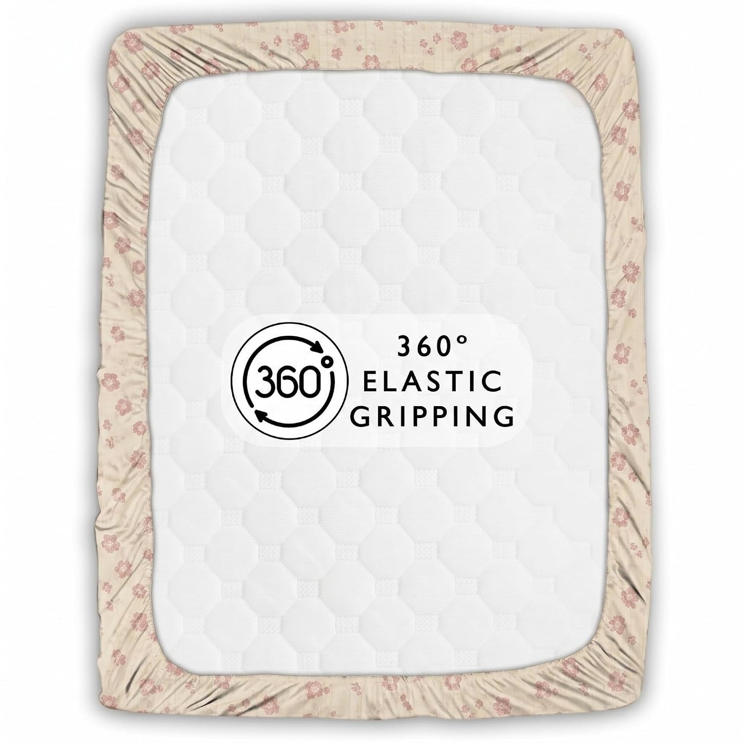 Bedsheet | Cloud Cotton Elastic Fitted | King, 250x270cm, 3-Pc