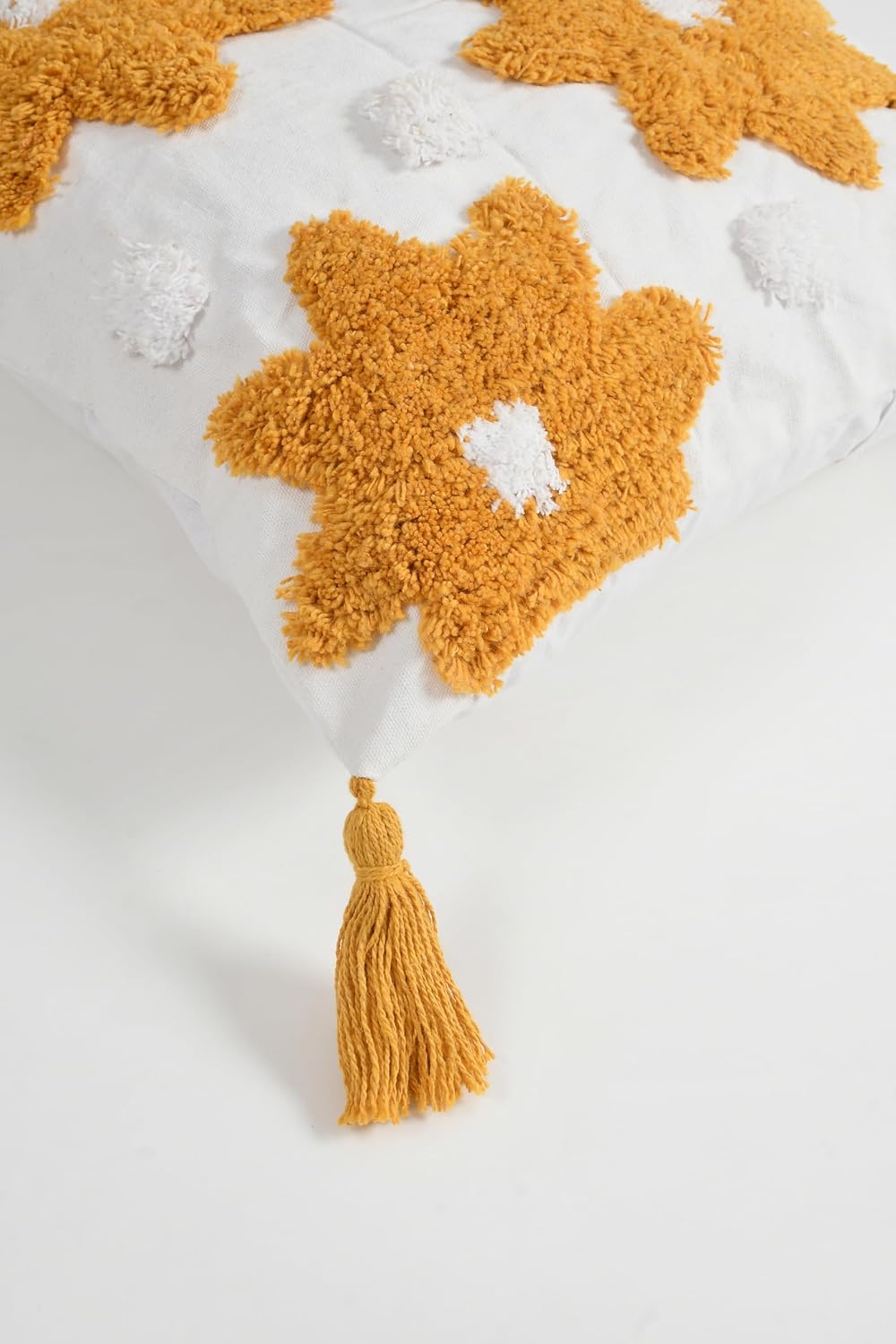 Boho Tufted Cushion Cover 16x16 inch Pack of 2 | Decorative Throw Pillow Covers for Bed Sofa Living Room