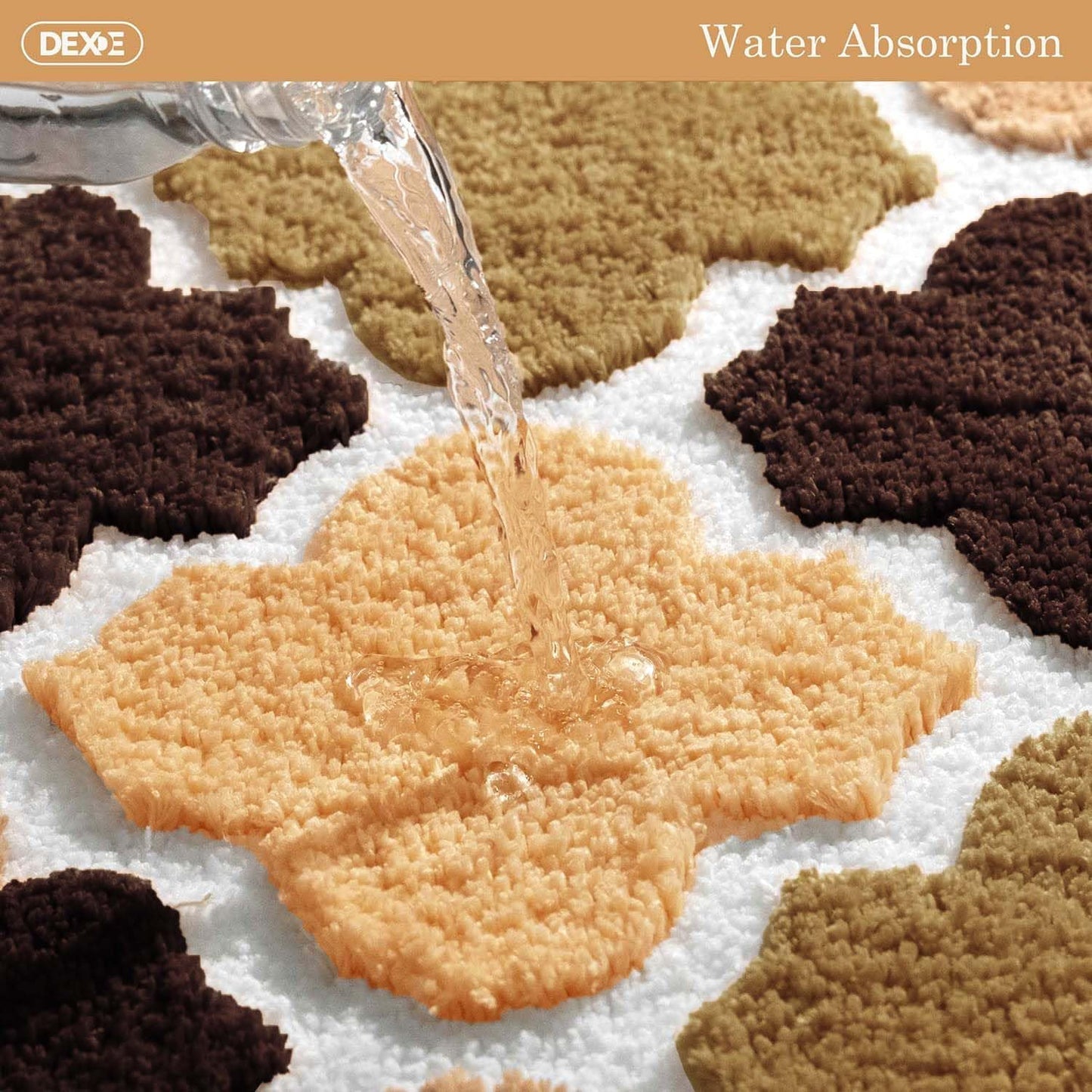 Beige Ellipse Super Soft Anti-Skid 2000 GSM Super Absorbent Microfiber Mat 40x60 cm Pack of 1 | Bathroom Kitchen Door Floor Mat