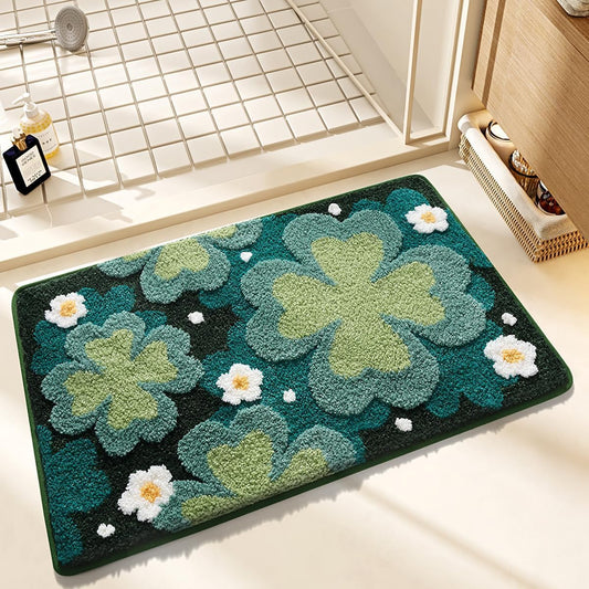 Birch Super Soft Microfiber 2000 GSM Bath Mat 40x60 cm | Absorbent Anti-Skid Door Mat Home Bathroom Kitchen