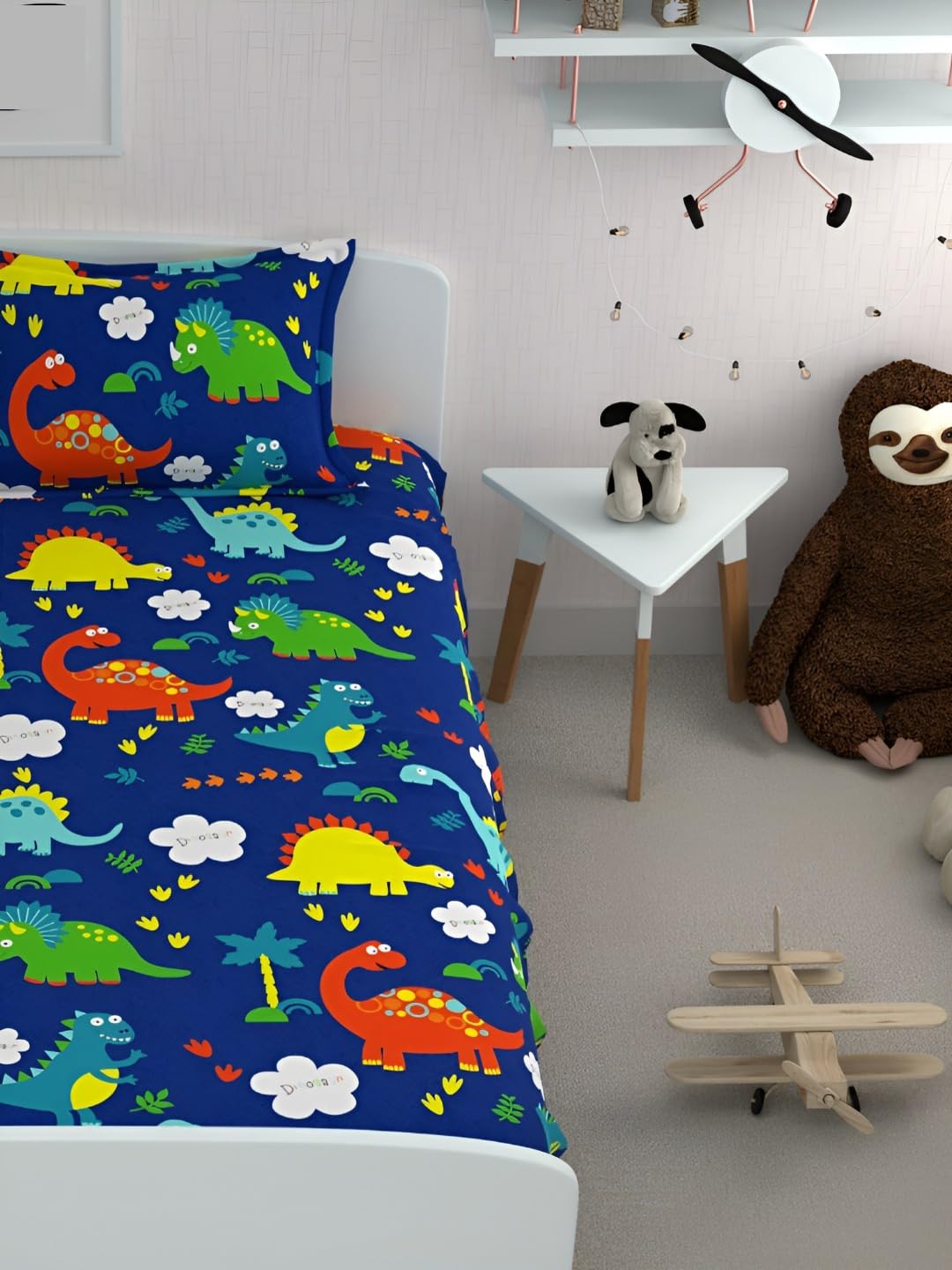 Ensemble de draps pour enfants - Microfibre infroissable - 1 personne (152 x 229 cm) avec taie d'oreiller