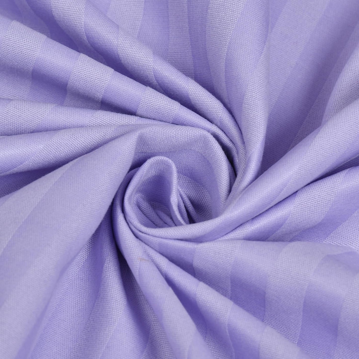 King Size Bedsheet Set - Glace Cotton Satin Stripe 220 TC - 3-Piece